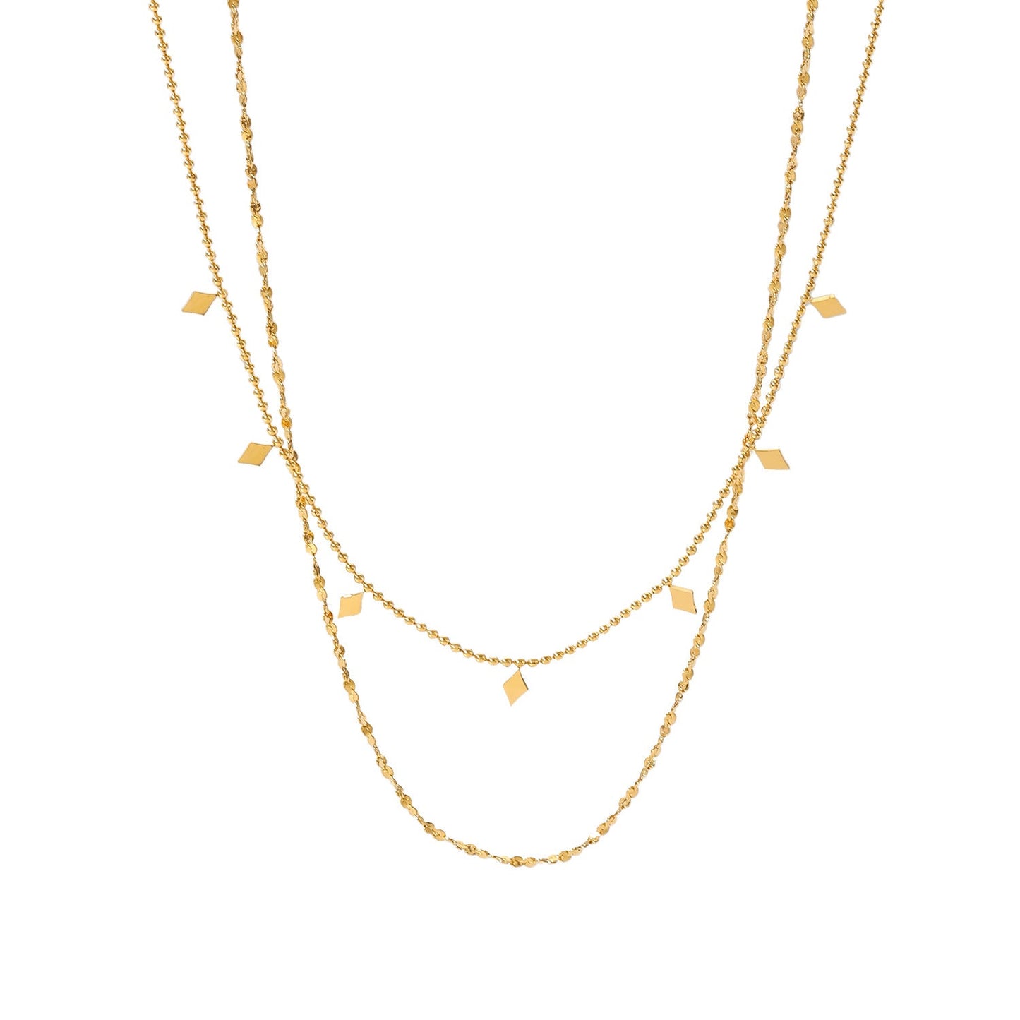 Double layered tassel necklace French fashion niche collarbone chain light luxury niche design necklace