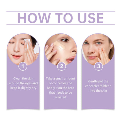 Long Lasting Moisturizing Concealer Long Lasting Moisturizing Natural Concealer Is Waterproof, Sweat Resistant And Lightweight Without Removing Makeup