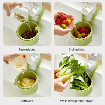 Adjustable Hanging Sink Drain Basket for Kitchen Sink, Food Waste Separator, Filter Basket & Fruit Washing Strainer