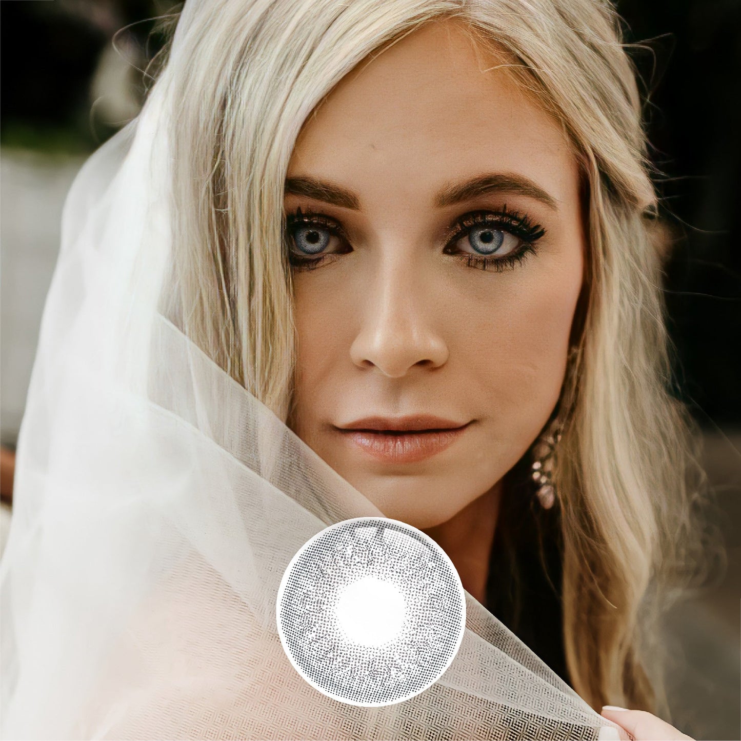 1Pcs FDA Certificate Eyes Beautiful Pupil Colorful Girl Cosplay Contact Lenses GRAY