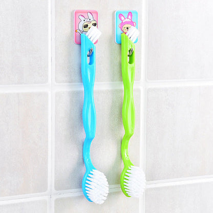 Multi-Function Double-Headed Long Handle Cleaning Shoe Washing Brush Plastic Shoe Inner Side Brush Decontamination Brush Toilet Cleaning