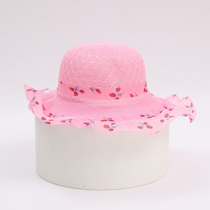 Princess straw hat kids sun hat
