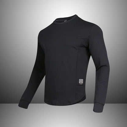 Outdoor Crew Neck T-shirt Sweater Loose Casual Quick-drying Sports Workout Long Sleeve