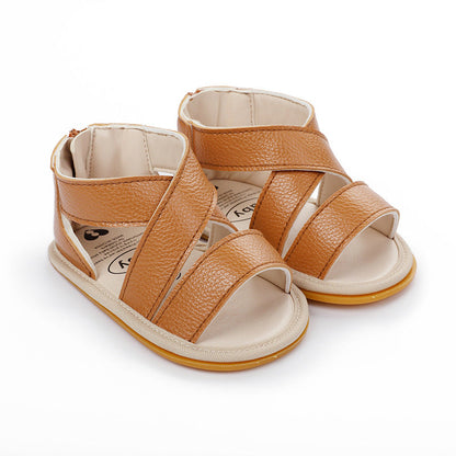 Baby Boy Summer Sandals Rubber Sole Breathable Toddler Shoes 0-3-6-9-12 Months Shoes