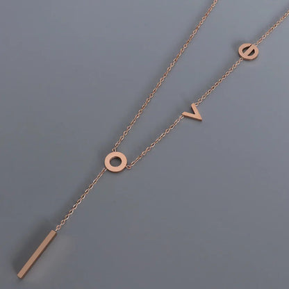 Titanium Steel Letter Necklace
