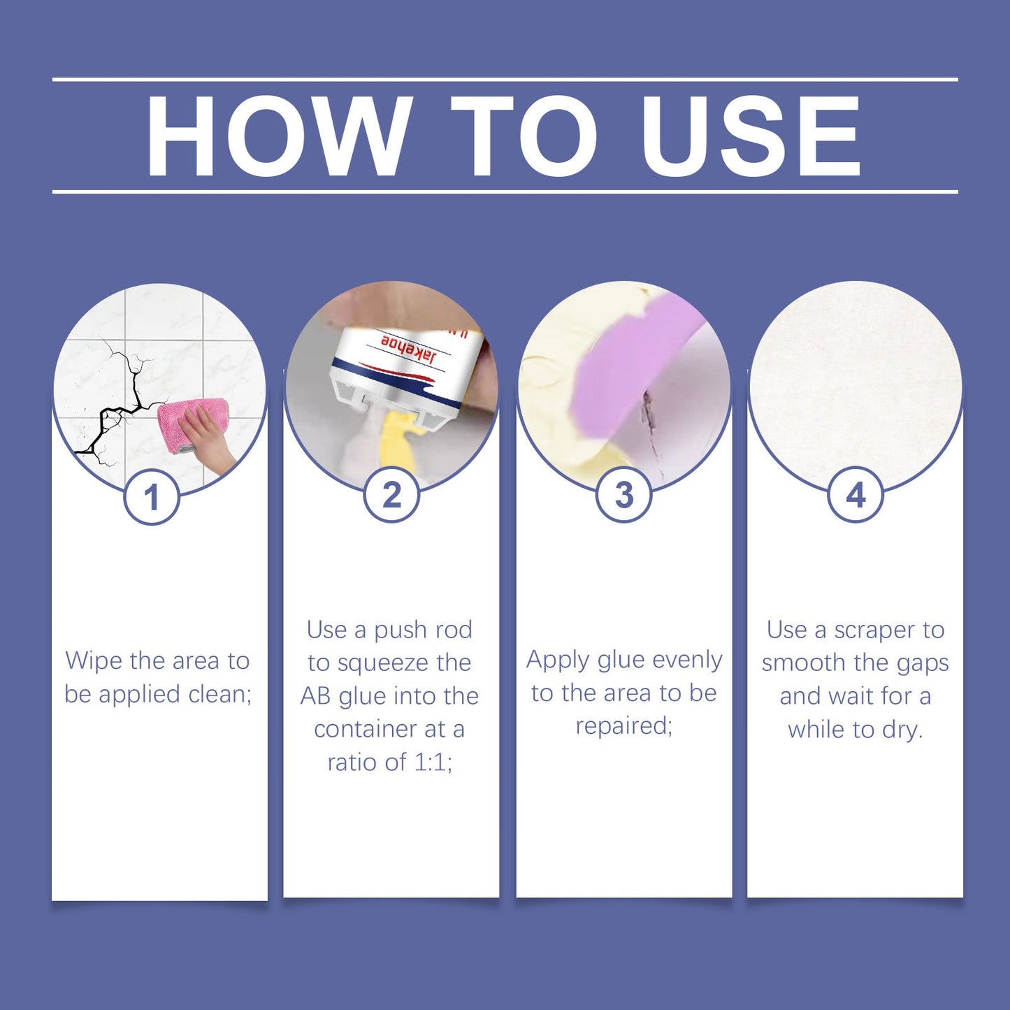 Repair Glue Pipe Surface Cracks Wall Tile Crevices Waterproof Adhesive Casting Glue Ab Adhesive Repair Agent