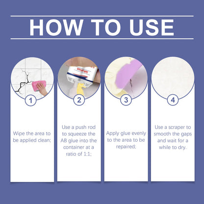 Repair Glue Pipe Surface Cracks Wall Tile Crevices Waterproof Adhesive Casting Glue Ab Adhesive Repair Agent