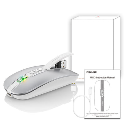 Wireless Mouse Bluetooth Dual Mode 2.4G/BT5.1 Silent Mouse 2400DPI PC Notebook Business Office