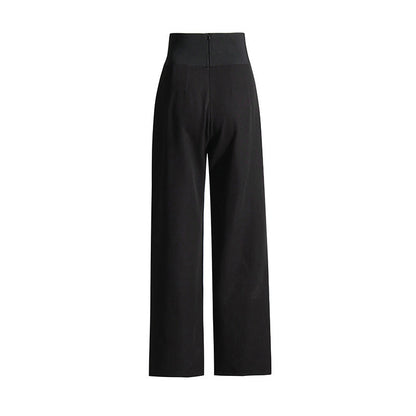 Slimming Wide Leg Casual Trousers Women's
