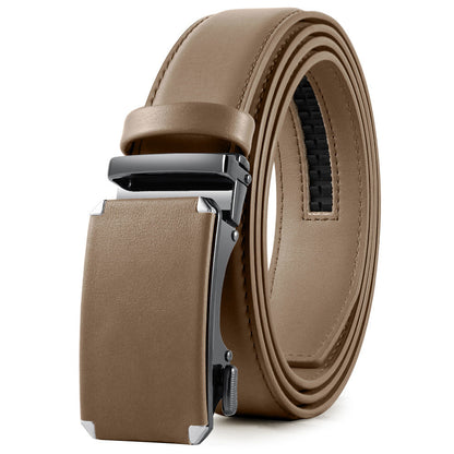 Men's Automatic Alloy Buckle Cowhide Belt