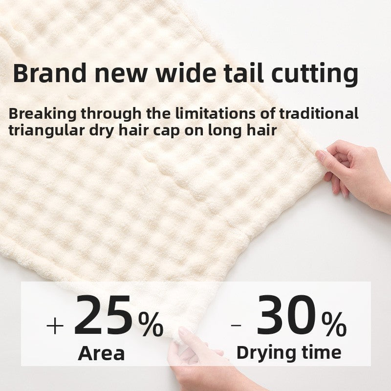 French Style Dry Hair Cap for Adults, Extra Large and Thick, Strong Water Absorption, Quick Drying Hair Care, One-Piece Head Wrap Dry Hair Towel