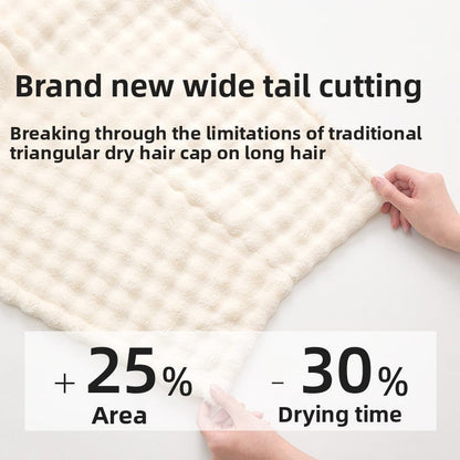 French Style Dry Hair Cap for Adults, Extra Large and Thick, Strong Water Absorption, Quick Drying Hair Care, One-Piece Head Wrap Dry Hair Towel