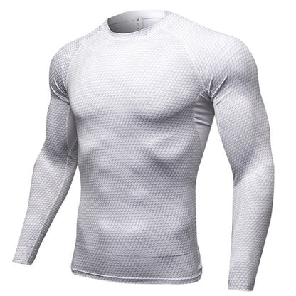 Men's Sports Long Sleeve 3D Print Workout Shirt