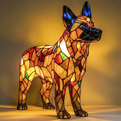Colorful Strange Dog Lamp Resin Decorations
