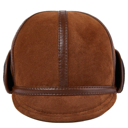 Casual Leather Men's Winter Sheepskin Thermal Hat