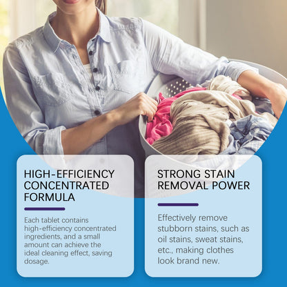 Laundry Tablets For Laundry Cleaning And Stain Removal Convenient Home Care Fabric Long-Lasting Fragrance Laundry Tablets