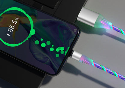 Magnetic Flowing Light Data Cable iPhone Android Type-C