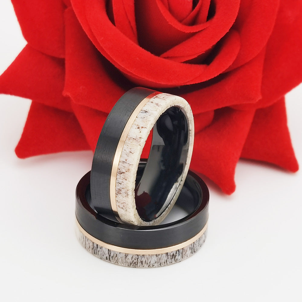 Men's Flat Tungsten Gold Ring