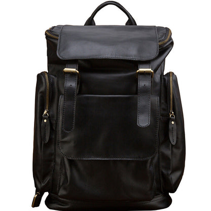British Style Leather Men's Backpack