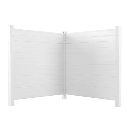 Privacy Fence Panels Kit Air Conditioner Trash Can Enclosure Vinyl white color