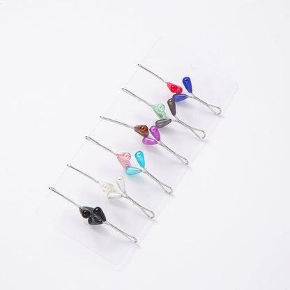 Pearl Pendant U-shaped Headscarf Pin