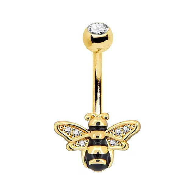 Navel Ring Creative Bat Bee Navel Buckle Navel Ring Body Piercing Jewelry