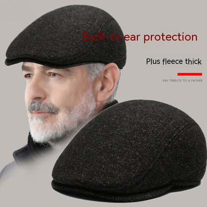 Outdoor Cycling Warm Short Brim Beret Ear Protection Hat