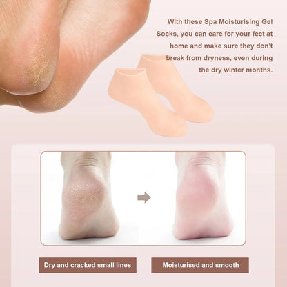 Silicone Socks Moisturizing Gel Socks Exfoliating and Preventing Dryness Spa Foot Care Tool Cracked Dead Skin Remove Protector
