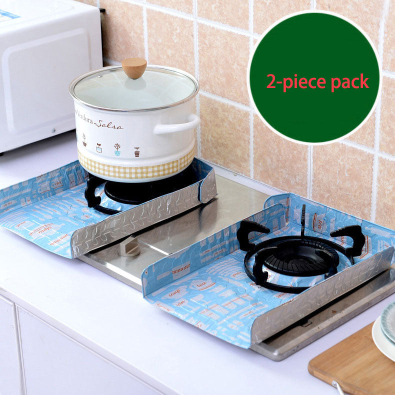 Kitchen Gas Stove Oil-Proof Pad Aluminum Foil Tin Foil 2 Pieces Of Gas Stove Insulation Pad Oil-Proof Paper Oil Baffle Pad