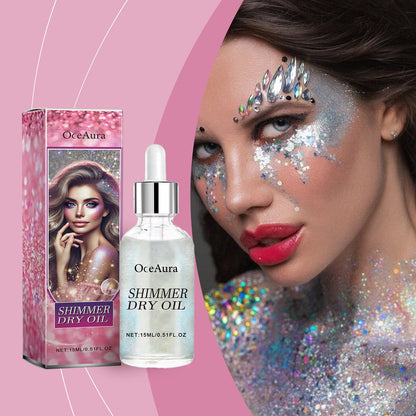 Body Glow Oil, Facial Body Collarbone Brightening Liquid Fine Shine Party Beach Shine Oil