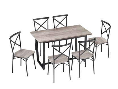 7 Pieces Dining Set 7-Piece Kitchen Table Set Perfect for Kitchen Breakfast Nook