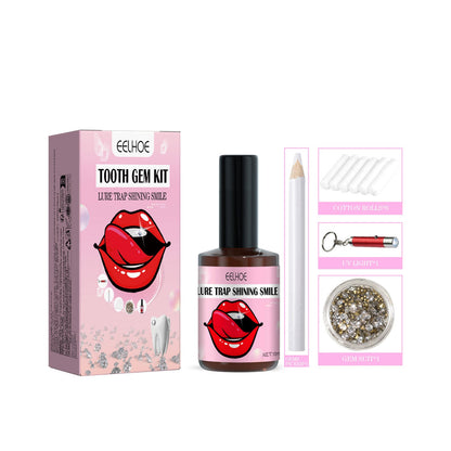 Teeth Gem Set, White Teeth Easy To Remove And Install Beautiful And Solid Gem Set