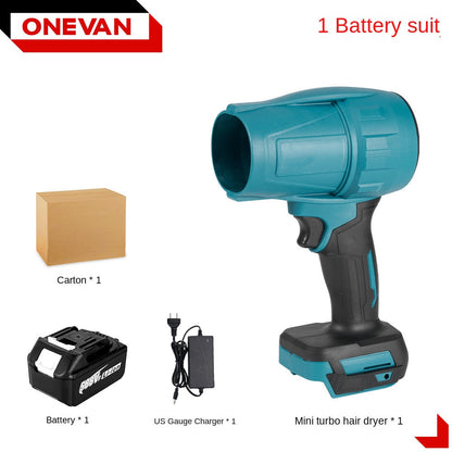 Brushless turbocharged storm blower and snow blower compatible with Makita battery 18V high power