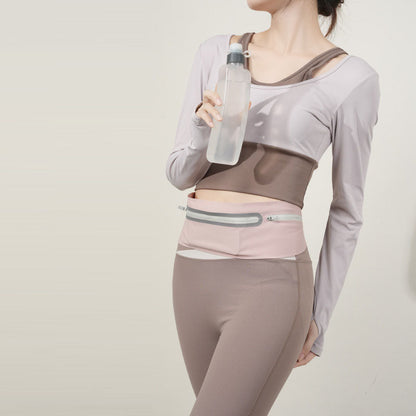 Outdoor sports running waist bag, ultra-thin capacity, close fitting mountaineering function, mobile phone bag waist bag