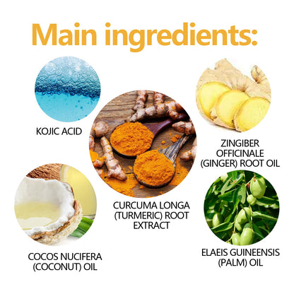 Turmeric & Kojic Acid Soap, Gently Clean Face Fade Spots Brighten Skin Tone Moisturize And Moisturize Even Skin Tone