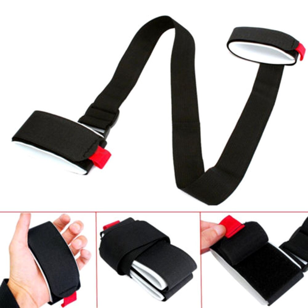 Nylon Skiing Bags Adjustable Skiing Pole Shoulder Hand Carrier Lash Handle Straps Porter Hook Loop Protecting For Ski Snowboard
