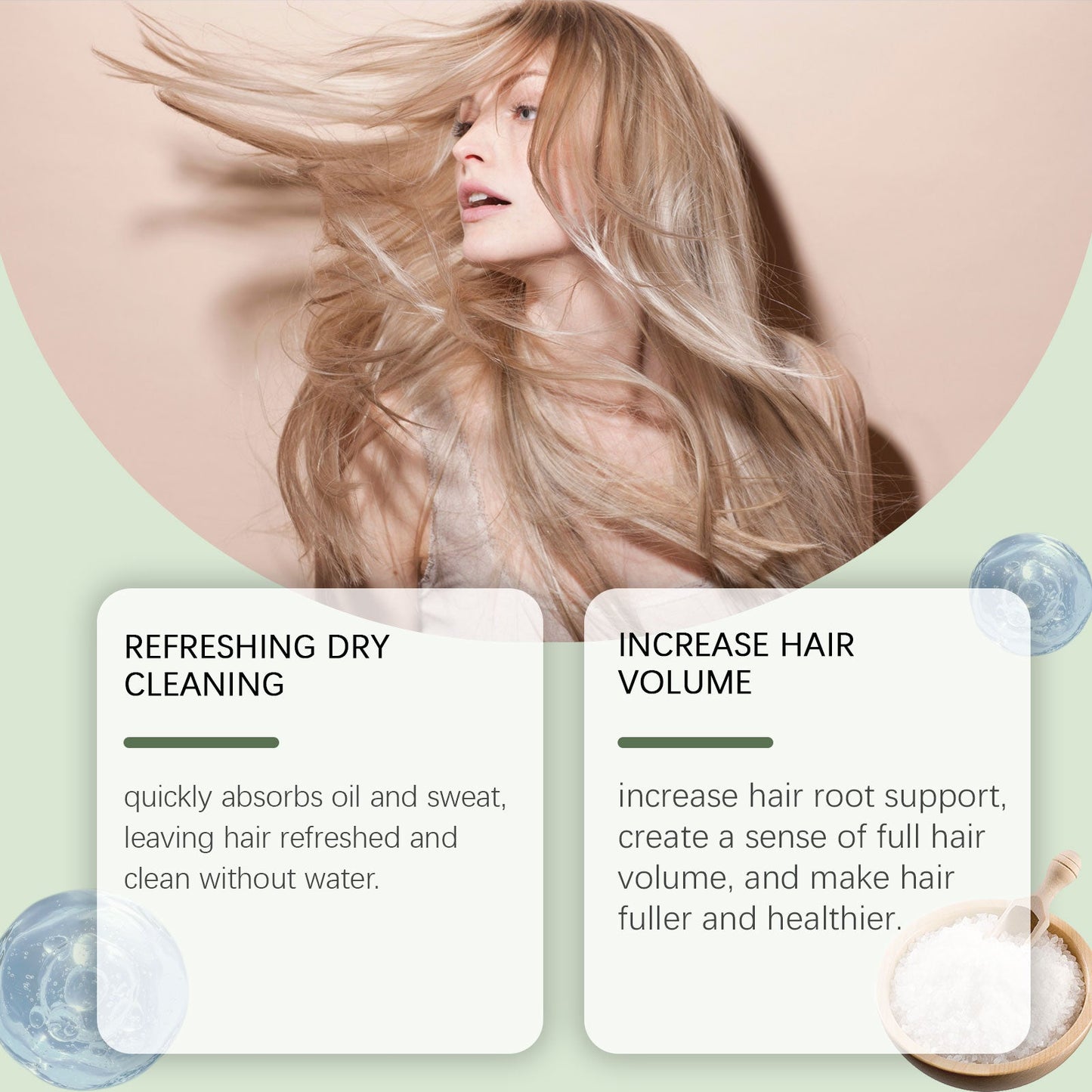 Refreshing dry cleaning spray