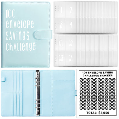 100 Day Challenge Loose leaf Notebook Couple's Savings Notebook Money Saving Envelope Budget Savings Notebook Notepad