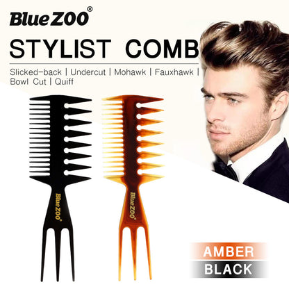 Oil Head Comb Double-Sided Fish Insert Comb Big Tooth Flat Comb Bottom Fork Comb Plate Hair Styling Comb
