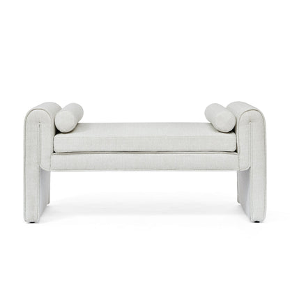 Bedroom storage stool, linen storage stool, large storage space, 50.39 inches white