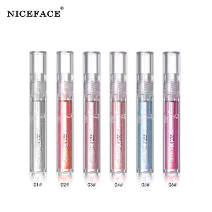 Niceface Glass Water Glossy Lip Gloss Transparent Lip Gloss Moisturizing And Moisturizing Not Easy To Fade White Lip Gloss