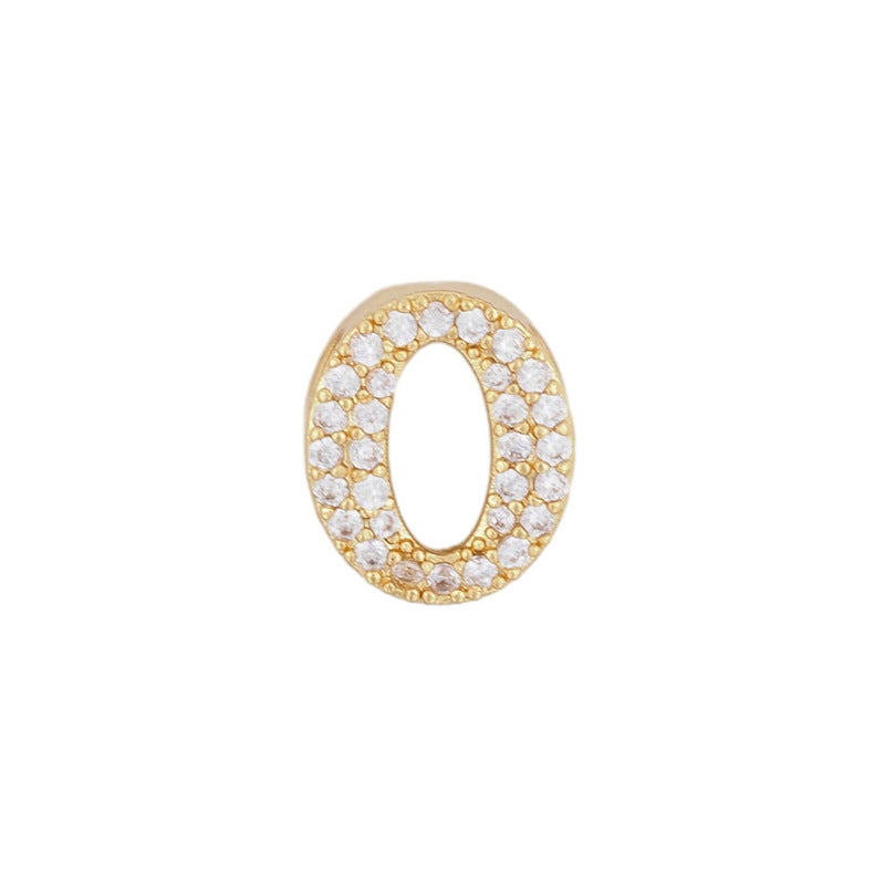 Fashion English 26 letter single pendant gold DIY bracelet necklace accessories