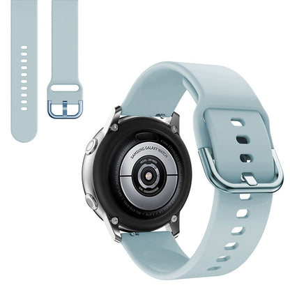 Suitable for Samsung Galaxy Watch Active2 Solid Color Silicone Strap 20/22mm Universal Strap