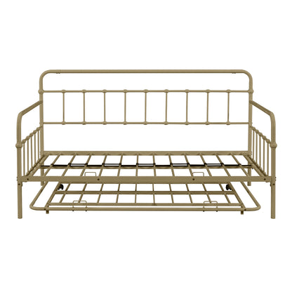 Metal Frame Daybed with trundle（Bronze）