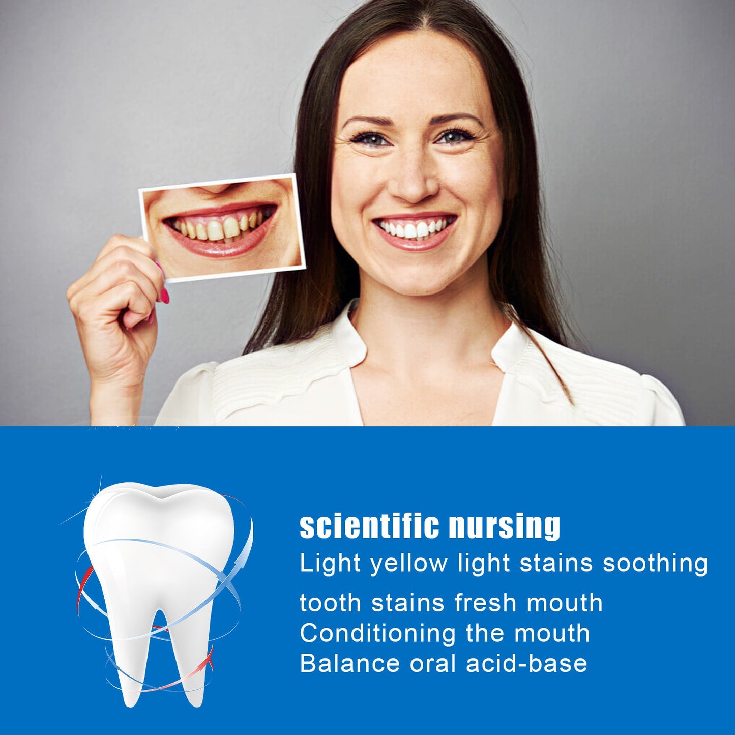 Teeth Whitening Essence, Improve Yellow Teeth Clean Teeth Stains Tartar Plaque Beautify Teeth Liquid