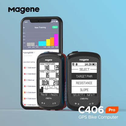 Magene Mckin C406pro Bicycle Wireless Smart Stopwatch English Version GPS Speed Monitoring Riding ANT+
