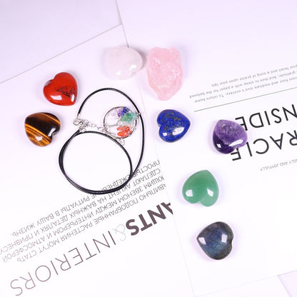 Natural crystal quartz Seven Chakra Crystal Love gemstone Healing stone mineral specimen box Collection