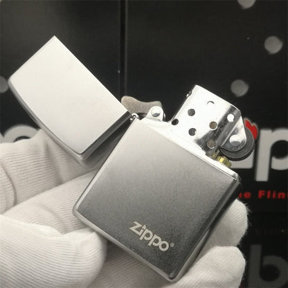 Zippo Treasure Lighter Chrome Matte Logo 205ZL