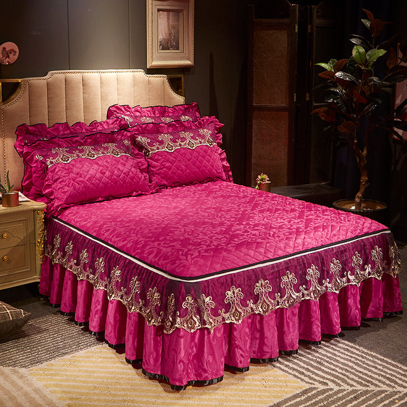 Detachable Skirt Non Slip Bed Cover Dustproof