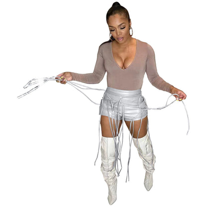 Women's Casual Cool Rope Decorative Shorts